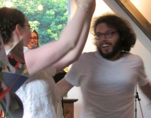 Ross and Jamie blurry dance